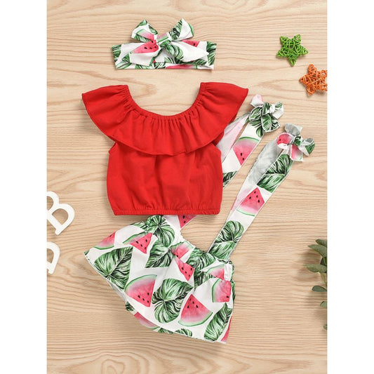 Watermelon Suspender Skirt