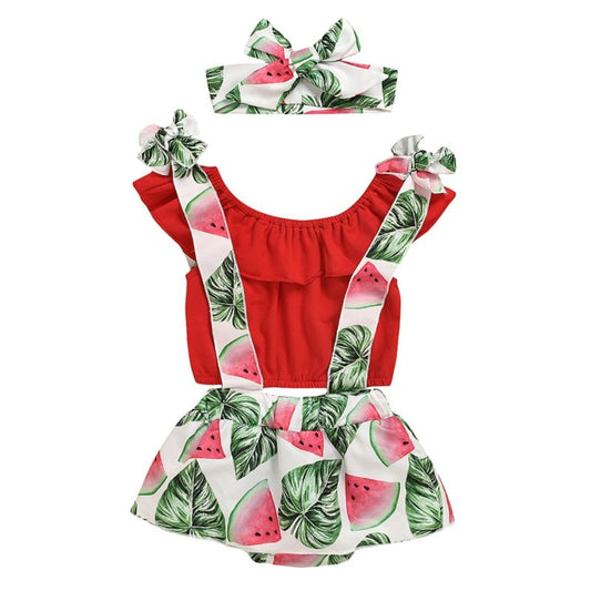 Watermelon Suspender Skirt
