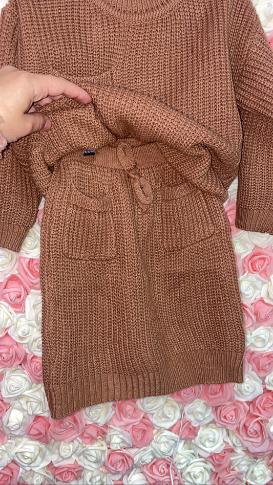 Knitted Sweater & Skirt Set