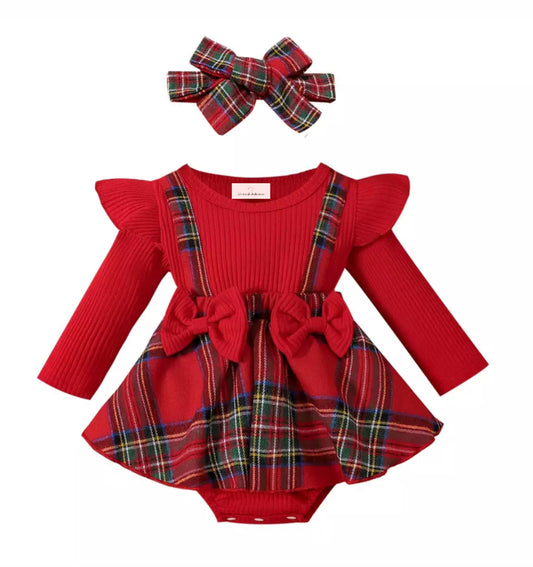 Plaid Skirted Bodysuit