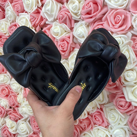 Black Bow Sandals