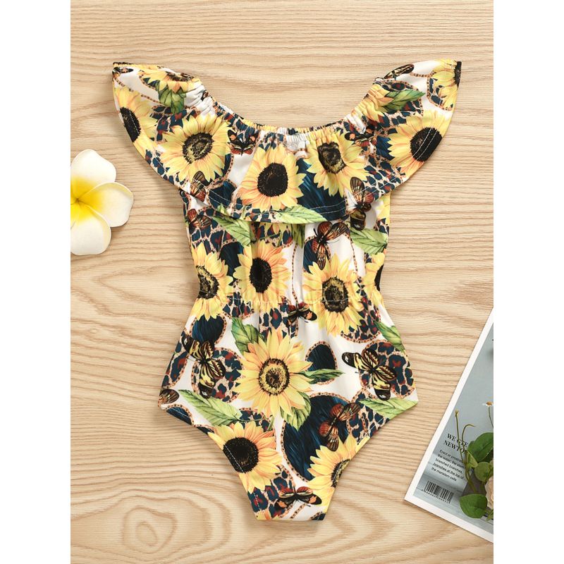 Sunflower Swimsuit – Tiny Trends Clothing Co